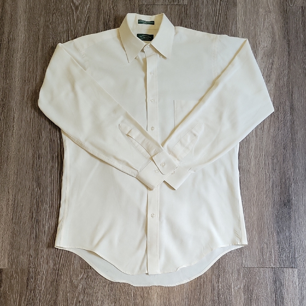 Vintage Arrow Men's Ivory Dress Shirt